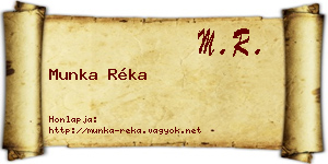 Munka Réka névjegykártya