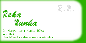 reka munka business card